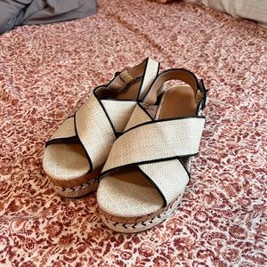 Shoes Tan Platform Sandals